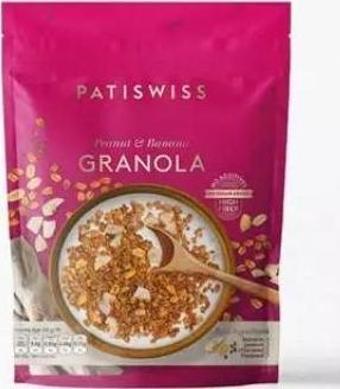 Patiswiss Yer Fıstıklı Muzlu Granola Doypack 300g