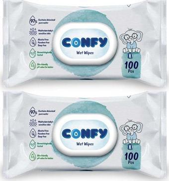 Confy Premium Islak Mendil Soft Care 100 Adet X 2 Paket