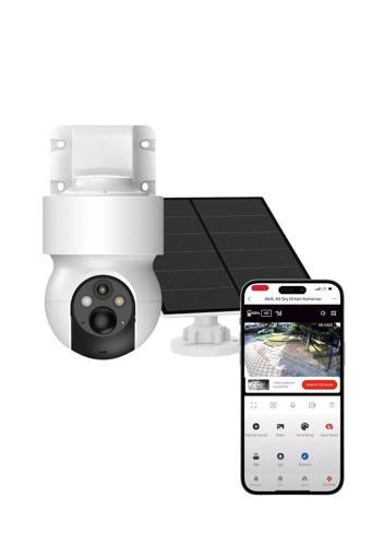 Xenon Smart Akıllı Güneş Enerjili Güvenlik Kamerası Hareket Takibi Ip65 Led Gece Görüşlü Dış Mekan Kamera X7262