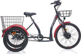 CARRARO E-LINE ePACK 2.1 UNISEX BİSİKLET 410H HD 24 JANT NEX.3 VİTES MAT SİYAH KIRMIZI GRİ
