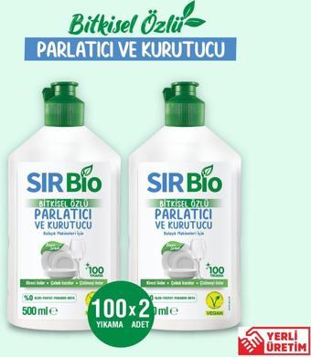 Sır Bio Bitkisel Özlü Bulaşık Makinesi Parlatıcı & Kurutucu 500 ml 2'li Set