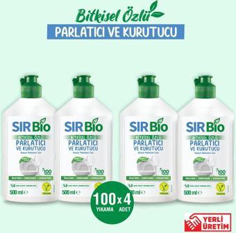 Sır Bio Bitkisel Özlü Bulaşık Makinesi Parlatıcı & Kurutucu 500 ml 4'lü Set