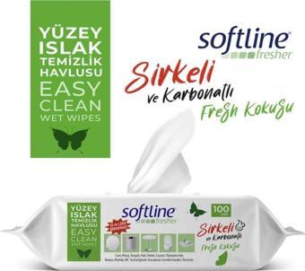 Softline Fresher Yüzey Islak Temizlik Havlusu 100'lü