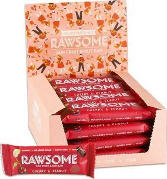 Rawsome Vişne ve Yer Fıstıklı Kuruyemiş ve Meyve Bar 40 Gr. 16 Adet (1 Kutu)