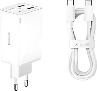 Baseus Super Şarj Akım Korumalı GaN6 Pro 65W Şarj Başlık Ve 100W Şarj Kablo 2xUSB-C 2xUSB Şarj Aleti