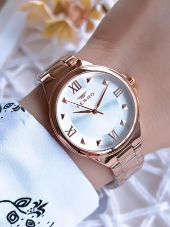 Ferro Rose Gold Renk 3 Atm Suya Dayanıklı Çelik Kordon Özel Tasarım Kadın Kol Saati BF21135AWT-C