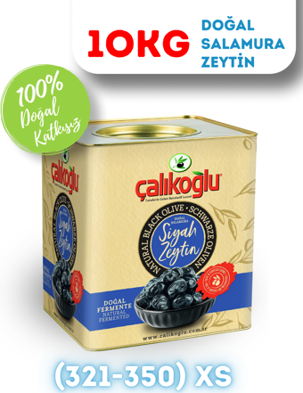 Çalıkoğlu Doğal Gemlik Özel İri Salamura Siyah Zeytin 10 kg (321-350) XS