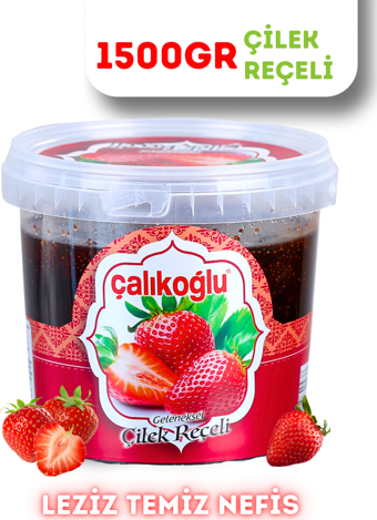 Çalıkoğlu Geleneksel Çilek Reçeli 1500 gr (Kova)