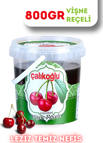 Çalıkoğlu Geleneksel Vişne Reçeli 800 gr (Kova)