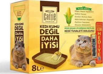 Cattie Süper Topaklanan Mısır Koçanı Kedi Tuvaleti Dolgusu 8 Lt