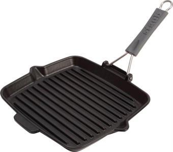 Staub 405093440 Döküm 24x24 cm Izgara Katlanır Saplı Tava