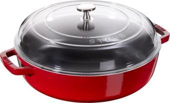 Staub La Cocotte Sote Tenceresi Cam Kapaklı | Döküm Demir | 26 Cm | Kiraz