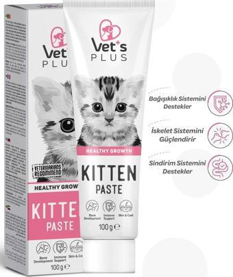 Vet's Plus Kitten Malt Macun 100gr (Anne ve Yavru Kediler için Multivitamin)