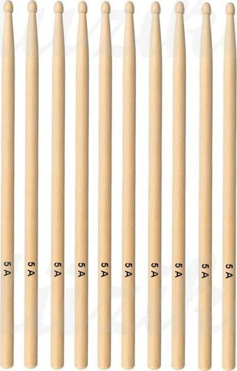 Chroma Baget - Davul - 5 Çift Bateri Bageti Drumsticks 5a Pürüzsüz Yüzey