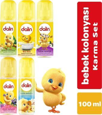 Dalin Bebek Kolonyası 100 ml (Bıcı Bıcı- Orman- Bahar- Çicek- Deniz) Karma 5 Li Set