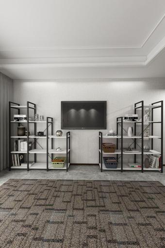 Wood House Fulya 2 Li Merdiven Kitaplık -Beyaz