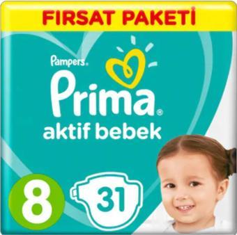 Prima Aktif Bebek 8 Numara 17+kg 31 Adet