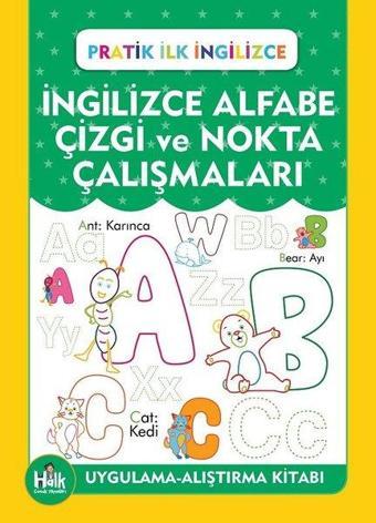 İngilizce Alfabe Çizgi ve Nokta Çalışmaları - Pratik İngilizce - Halk Kitabevi Yayınevi