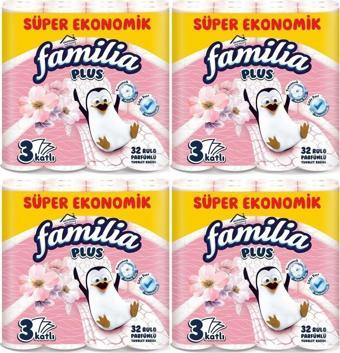 Familia Plus Tuvalet Kağıdı 3 Katlı 128 Li Set Parfümlü (yeni) (4pk*32)