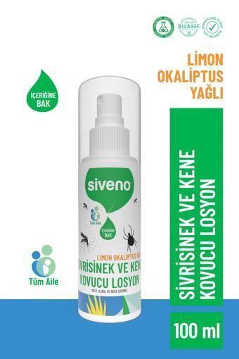 Siveno Sivrisinek ve Kene Kovucu Sprey Losyon Bitkisel Tüm Vücut İçin Aile Boy 100 ml