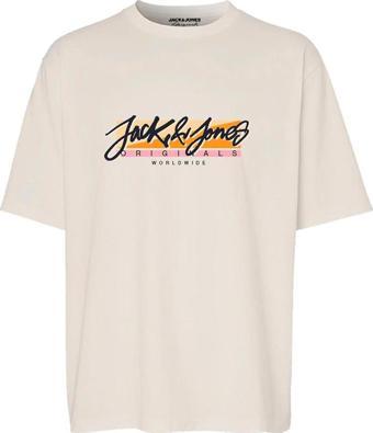 Jack & Jones 12255650 Jortampa Tee Ss Crew Neck 1 Fst Ln Krem