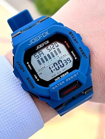 Joefox G-SHOCK Kasa Beyaz/Siyah Digital 5 Atm Suya Dayanıklı 2 Yıl Garantili Spor Kol Saati J-GS04