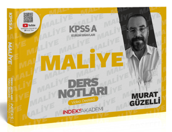 2024 KPSS A Grubu Maliye Video Ders Notları - Murat Güzelli İndeks Akademi Yayıncılık - İndeks Akademi Yayıncılık