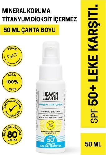 Mineral Güneş Kremi %100 Doğal Ve Organik Içerikli Korumalı Suya Dayanıklı Vegan 50 Spf 50 ml