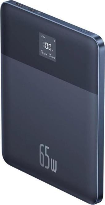 Baseus Süper İnce 65W 12000Mah Taşınabilir Şarj Cihazı Powerbank, Dijital Göstergeli, Akım Ve Isı Korumalı
