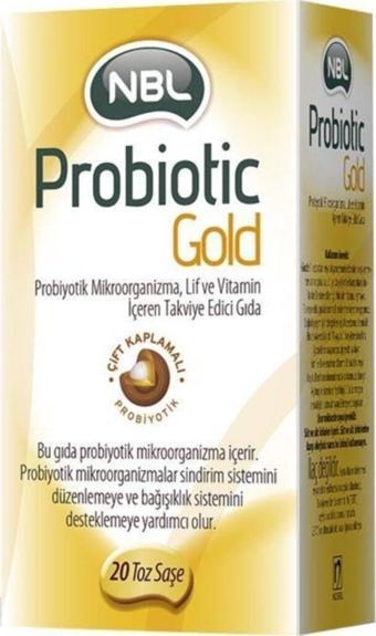 Nobel Nbl Probiotic Gold Takviye Edici Gıda 20 Toz Saşe