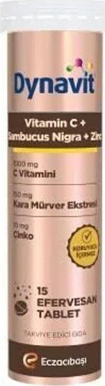 Dynavit Vitamin C+ Sambucus Nigra 15 Efervesan Tablet