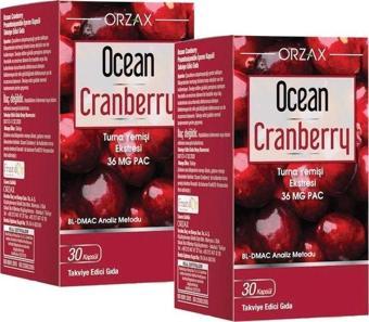 Ocean Orzax Orzax Ocean Cranberry Turna Yemişi Ekstresi 36 Mg Pac 30 Kapsül 2 Adet