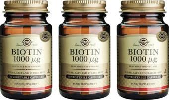 Solgar Biotin 1000 Mcg 50 Kapsül 3 Adet