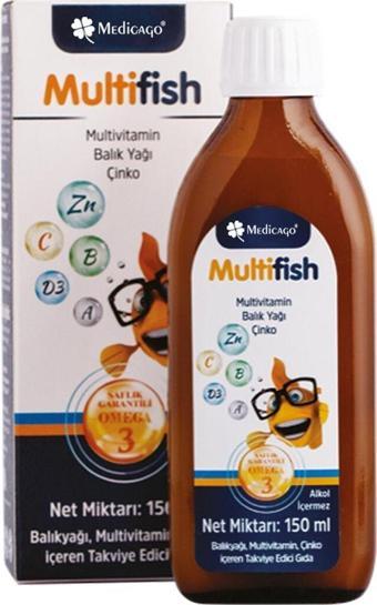 Medicago Multifish Omega Multivitamin Çinko Şurup 150 Ml