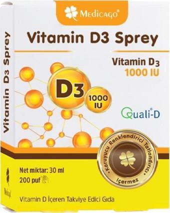 Medicago Vitamin D3 1000 Iu Sprey 30 Ml