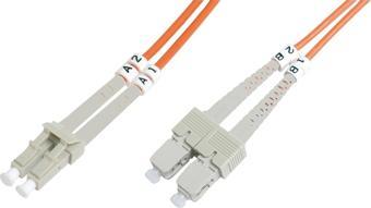 Beek LC-SC Fiber Optik Patch Kablo, Multimode OM 1 62.5/125 Duplex, 3.0mm, LSZH, 1 metre