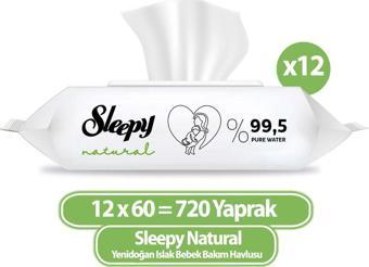 Sleepy Natural Yenidoğan Islak Havlu Mendil 60x12 720 Yaprak