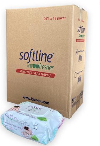 Softline Fresher Sensitive Aloevera Özlü Islak Havlu 90'lıx18