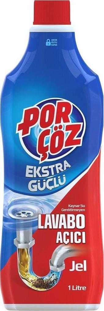 Porçöz Por Çöz Ekstra Güçlü Lavabo Açıcı Jel 1000 Ml