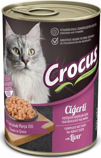 Crocus Yetişkin Kedi Ciğerli Yaş Mama 400g