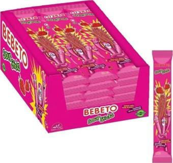 Bebeto Sour Sticks Çilek Aromalı 30 Gr X 24 Adet