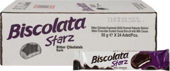 Biscolata Starz Bitter Çikolata Kakaolu Bisküvi 82 Gr X 24 Ad