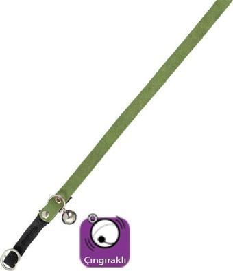 Karlıe Kadife Kedi Tasma Çıngıraklı 30Cm Yeşil