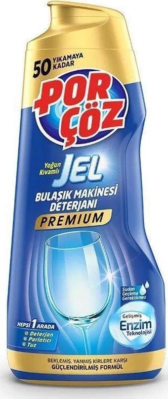 Porçöz Bulaşık Makinesi Deterjanı Jel 900 ml. 50W (24'lü)