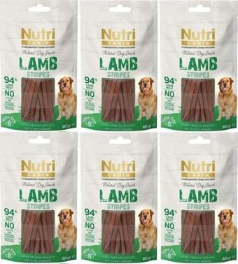 Nutri Canin Lamb Stripes Tahılsız Kuzu Etli Köpek Ödülü 80gr 6 Adet