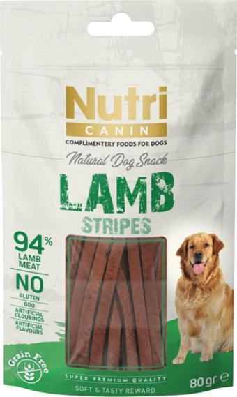 Nutri Canin Tahılsız Kuzulu Şeritler Köpek Ödül Maması 80gr