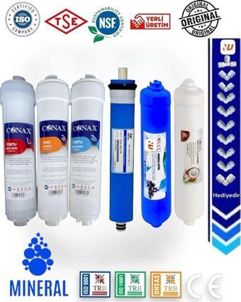 Conax Kapalı Kasa Su Arıtma Cihazı Ekstra Mineral 6 Aşamalı Filtre Seti