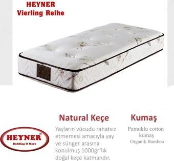 Heyner Vierling Reihe 100X180 Cm Ortopedik Yaylı Yatak Lüx Coffe Bamboo Yatak