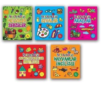 Boyama Kitabı Renk Renk Boyama Seti - 5 Kitap Takım - Kolektif  - Pal Sokağı