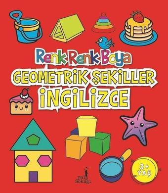 Boyama Kitabı Geometrik Şekiller İngilizce Renk Renk Boya - Kolektif  - Pal Sokağı